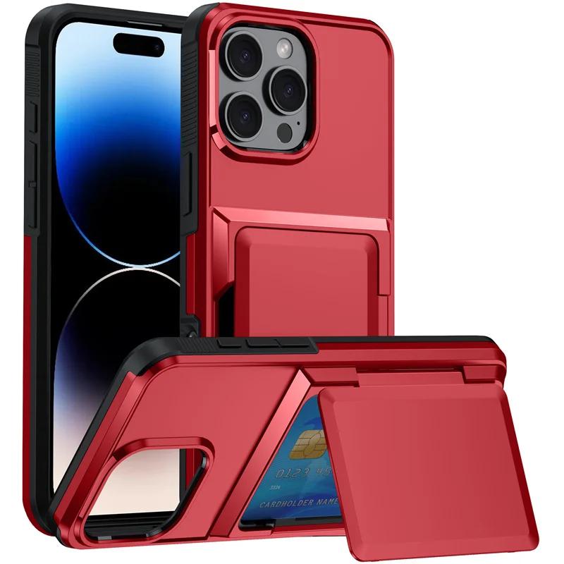 Кошелек для карт Чехлы для телефона iPhone 16 15 14 Pro Max 13 12 11 Pro Ударопрочный Защитный чехол для iPhone 16 Флип-кейс с подставкой