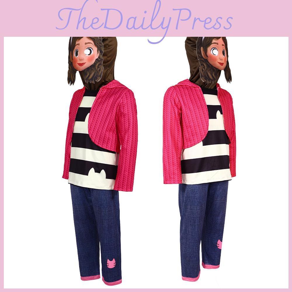 Dollhouse Cosplay Gabbys Costume Cartoon Jumpsuit Halloween Party Gift Fashion