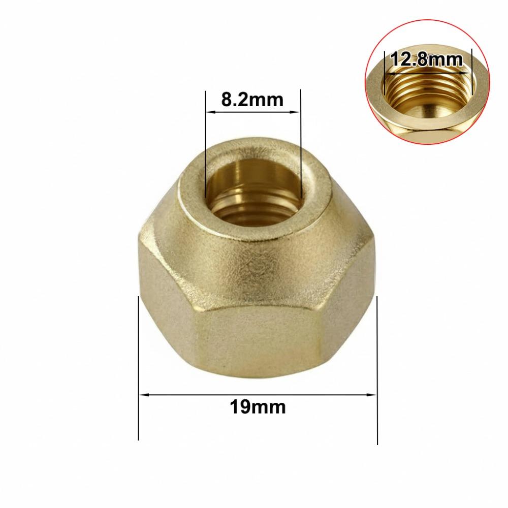 Новые латунные накидные гайки 1/4" 3/8" 1/2" 5/16" 1/8" 3/4" Утолщенные фитинги для трубок с развальцовкой Расширитель трубок кондиционирования Стыковой