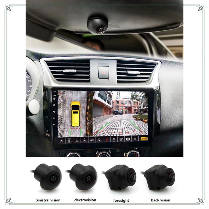Автомобильная камера 360 с панорамным круговым обзором 1080P AHD правая + левая + передняя + система камеры заднего вида для Android, авторадио, ночное видение