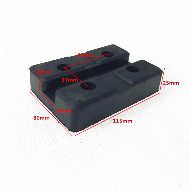 4Pcs Heavy Duty Rectangle Rubber Arm Pads Car Truck Hoist Lift Accessories Black