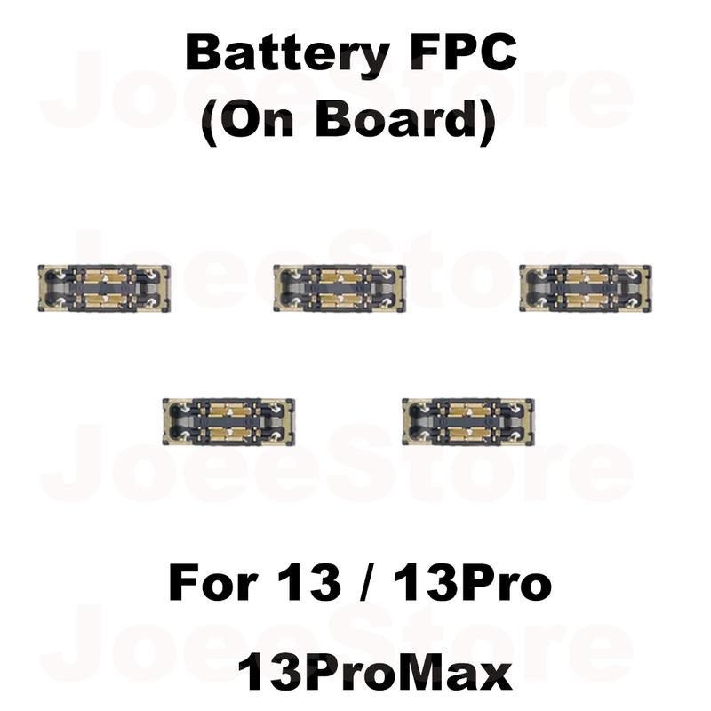 5 шт. Коннектор FPC аккумулятора для iPhone X XS XR 11 12 13 14 15 16 Pro Max 8 Plus Внутренний коннектор FPC аккумулятора Зажим Штекер Гибкий шлейф Запчасти