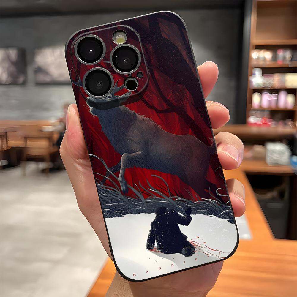 Чехол для телефона с изображением сериала ужасов Ганнибал Для IPhone 17 Pro Max 15 Pro 16 14 Plus 12 13 Mini 11 Pro Ударопрочный Мягкий Чехол