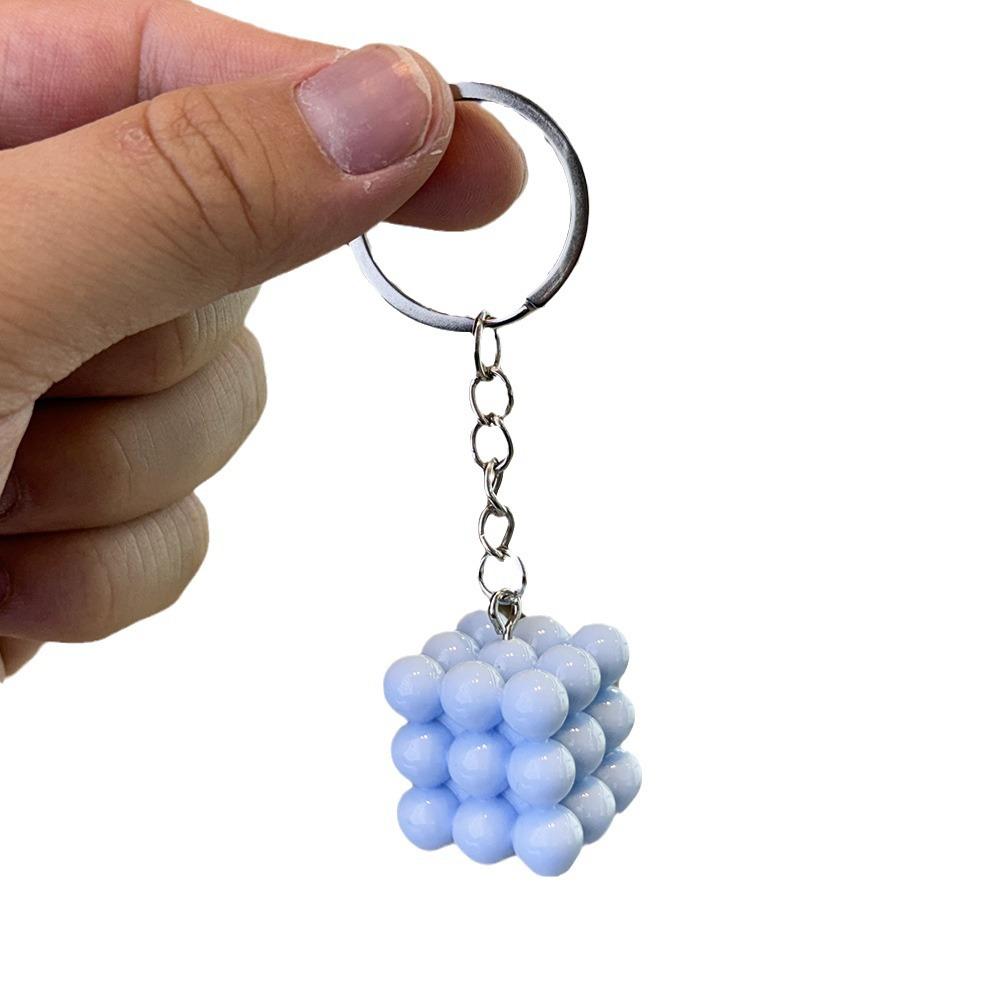 Simulation Square Candle Pendant Keychain Y2k Cartoon Bag Accessories For Women Couple Family Keychain Pendant