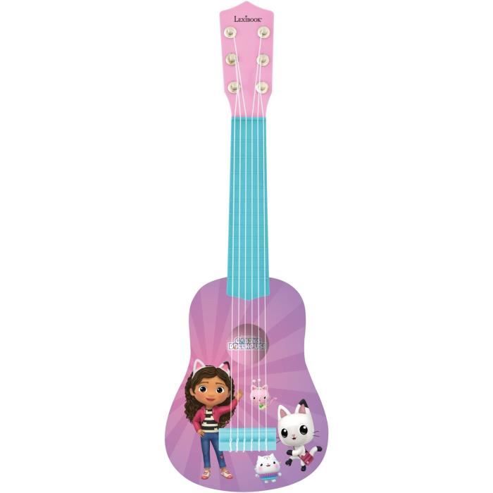 Lexibook, Gabby et la Maison Magique, Ma premiere Guitare pour Enfant, 6 Cordes en Nylon, 53 cm, Guide Inclus, Des 3 ans