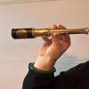 15.24 Cm Victorian Nautical Style Brass Leather Telescope with Wooden Box