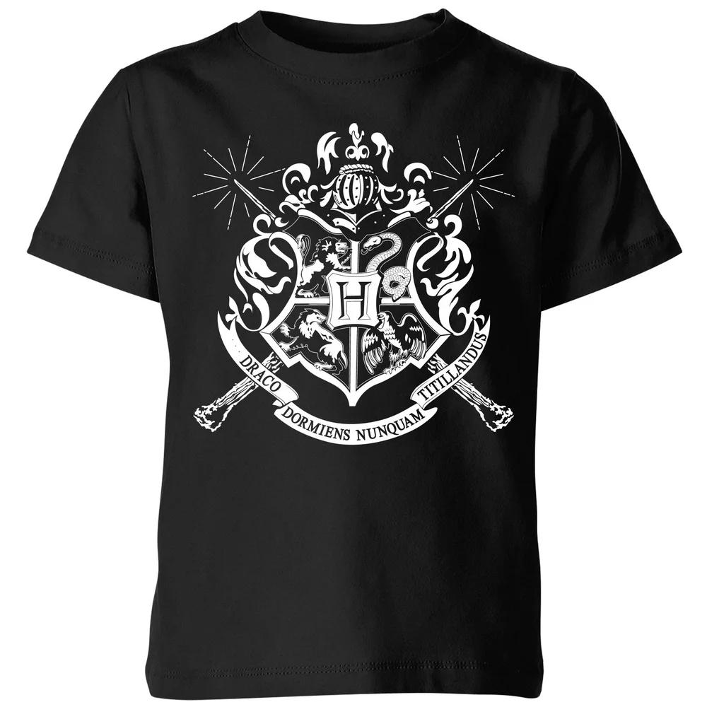 Harry Potter Hogwarts House Crest Kids' T-Shirt - Black - 3-4 Years