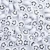500Pcs Round Shape Acrylic Beads Spaced Smile Beads For Jewelry Making Craft Accessories