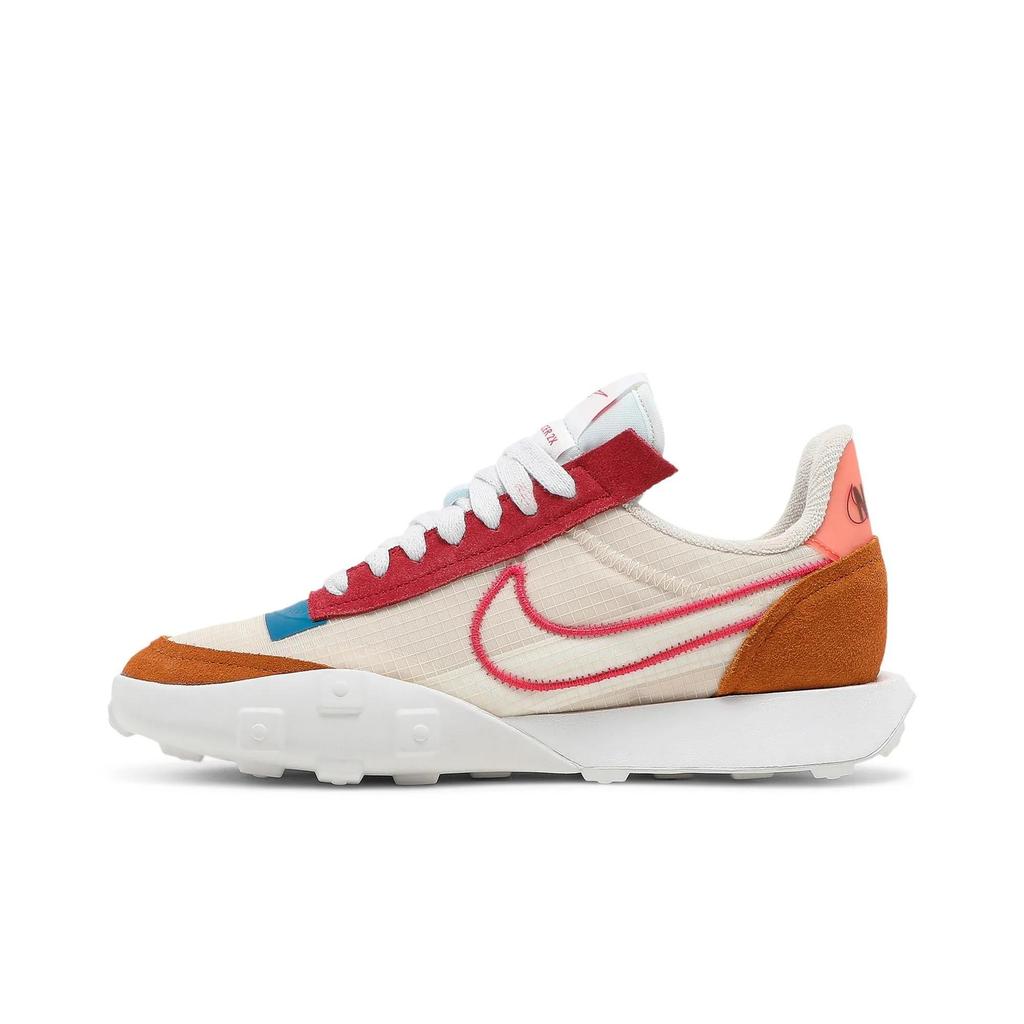 Nike Womens Waffle Racer 2X 'Monarch' (women's sizes) Monarch / Pearl White / Hyper Crimson / Siren Red Casual Shoes CK6647 800