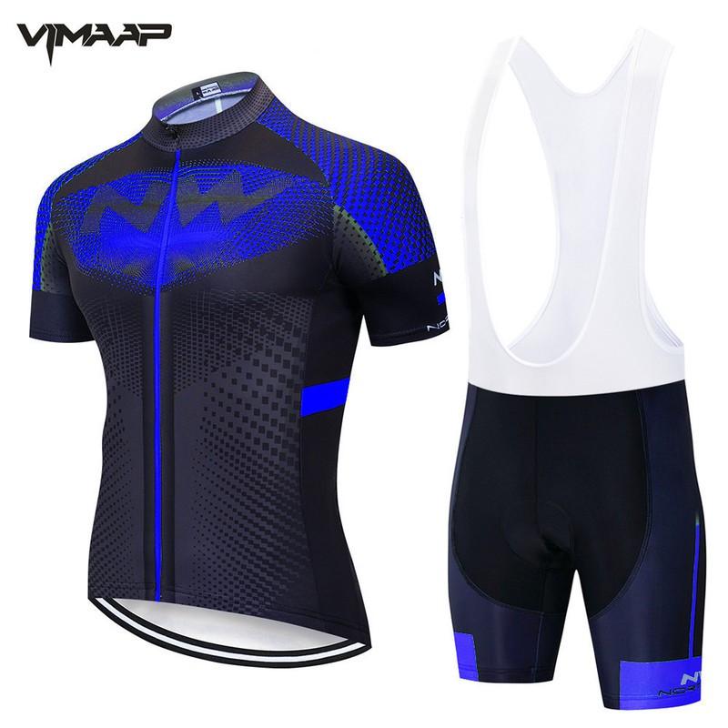 Mens Cycling Jersey Set Short Sleeve Breathable Quick-Dry Bike Top Road Mountain Biking Outdoor Sports