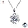 Женские ювелирные изделия из серебра 925 пробы 1 карат VVS D ЦВЕТ 8H8A огранка муассанит ожерелья цветок кулон модная модная цепочка на ключицы