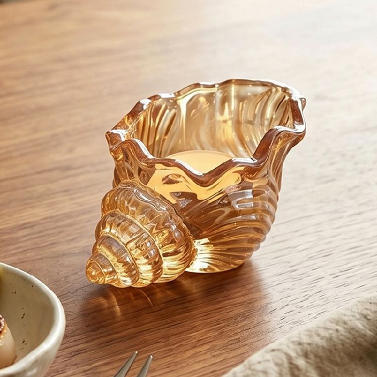Подсвечники для чайных свечей Стеклянные подсвечники для votive свечей Ракушка Подсвечник для Свадьбы Гостиной Центральные Украшения