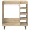 Golf Cabinet with Wheels Uni Sonoma Oak 90 x 45 x 98 cm