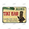 Забавная жестяная табличка Aloha Tiki Bar, Винтажный пляжный бар, Паб Арт, Настенный декор, Металлическая пластина, Ретро Гавайская красавица, Жестяные таблички