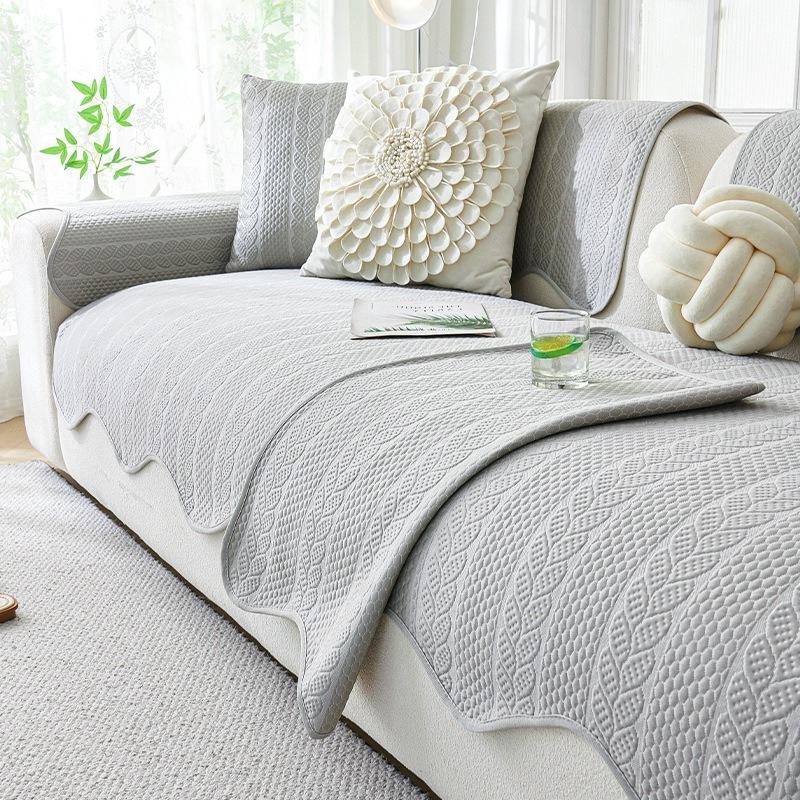 Ice Silk Sofa Cover Irregular Summer Universal Non-Slip Sofa Cushion Cool Feeling Sofa Towel Couch Slipcovers For Living Room