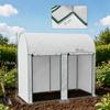 Garden greenhouse, 2 roll-up zip doors, steel frame, HDPE 140 g/m², UV-resistant