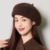 Кашетовый берет Женская осенне-зимняя теплая вязаная шапка Шапка художника