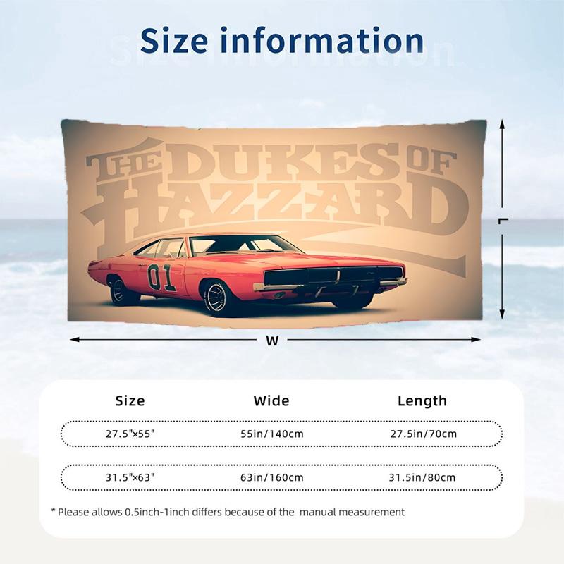 Dukes Of Hazzard Beach towels also serve as bath towels summer essential a musthave for the outdoors the beach and the pool