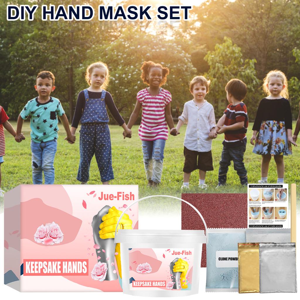 Hand Casting Kit Complete Safe Hand Molding Kit Keepsake DIY Hand Mold Kit with Bucket Powder Sandpaper Stick Anniversary Craft