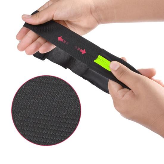 Спортивный беговой пояс со светоотражающими полосками Фитнес Двойной Карманный поясной рюкзак Портативный