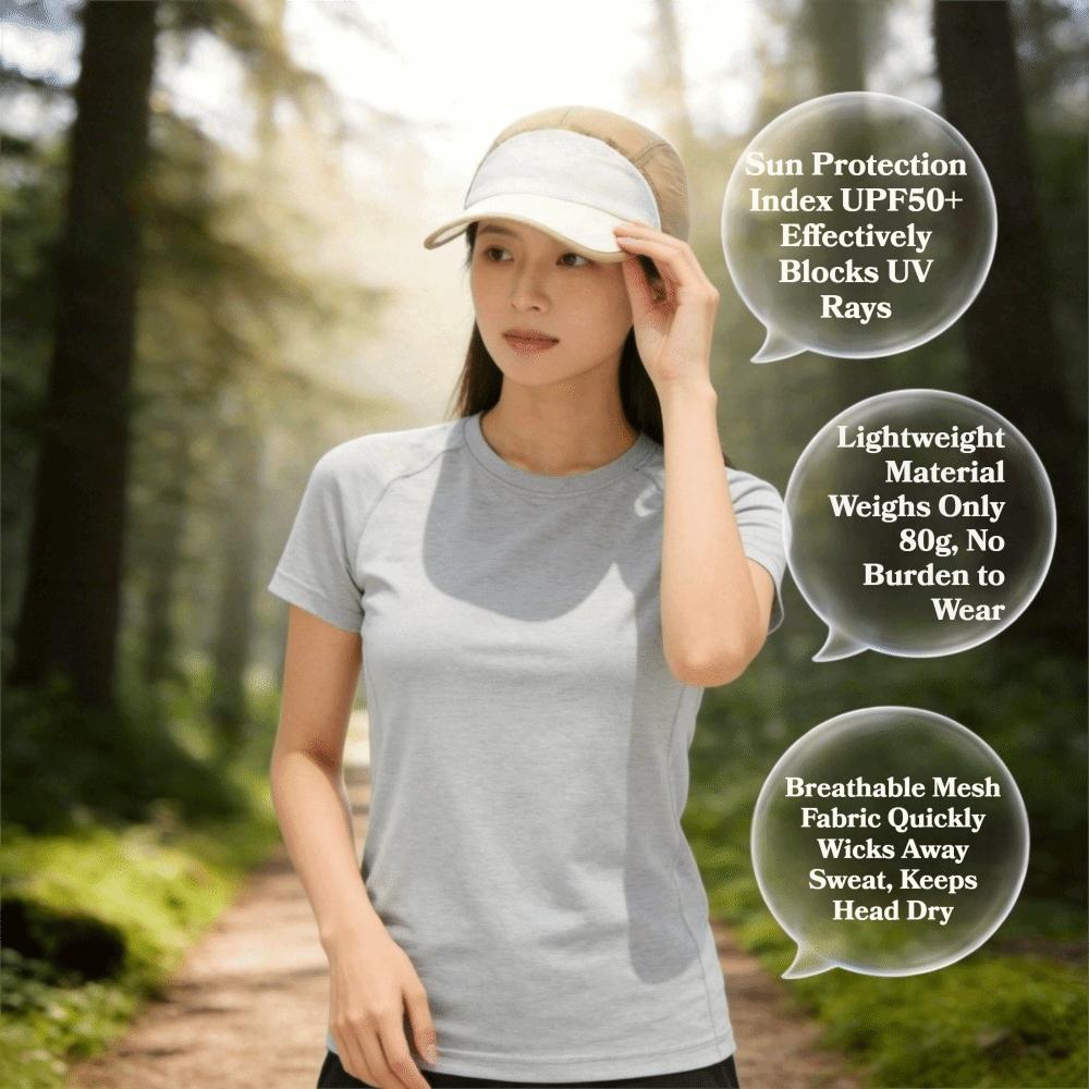 Versatile Quick-Drying Running Hat UPF50+ Adjustable 5 Panel Hat Soft Top Breathable Duckbill Cap Unisex
