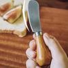 Вертикальный нож для масла с ручкой из массива дерева, нержавеющая сталь, шпатель для сыра для тостов, джема, нескользящий инструмент для намазывания арахисового масла