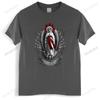 Хлопковая футболка унисекс, топы с круглым вырезом, унисекс, футболка Santa Muerte, футболка Lady of Holy Death, футболка с мексиканским черепом, футболка унисекс, евро размер