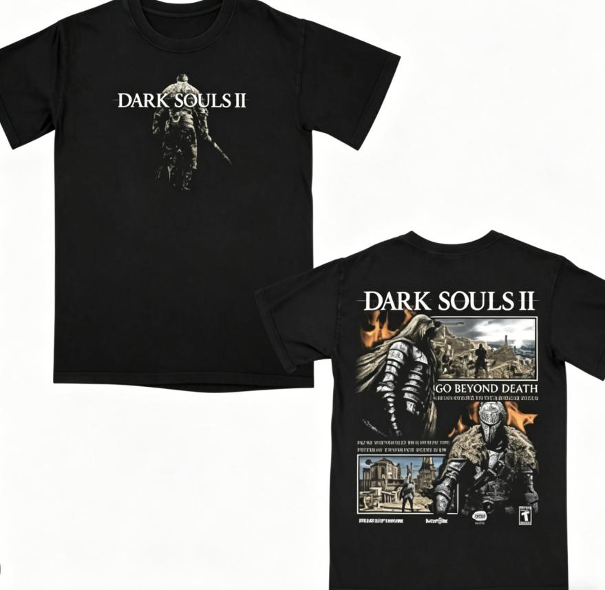 Любитель аниме Dark Souls Стиранная футболка Одежда на весь год Высокое качество Личность Одежда Большой размер Унисекс Новая модель Футболка для пары