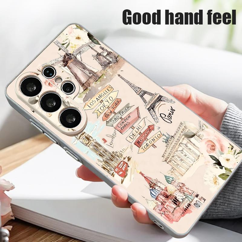Модный Чехол в Стиле Коллаж Для Samsung Galaxy S26 Ultra S25 Edge S24 Plus S23 FE S22 A17 A54 A55 A56 A57 5G Магнитный Для Magsafe Матовый Чехол
