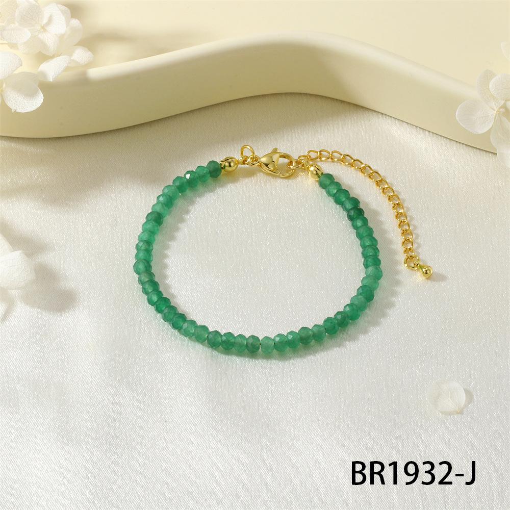 Simple Natural Semi-Precious Stone Fine Flash Bracelet, Amethyst Agate Bracelet, Daily Commuter Bracelet.