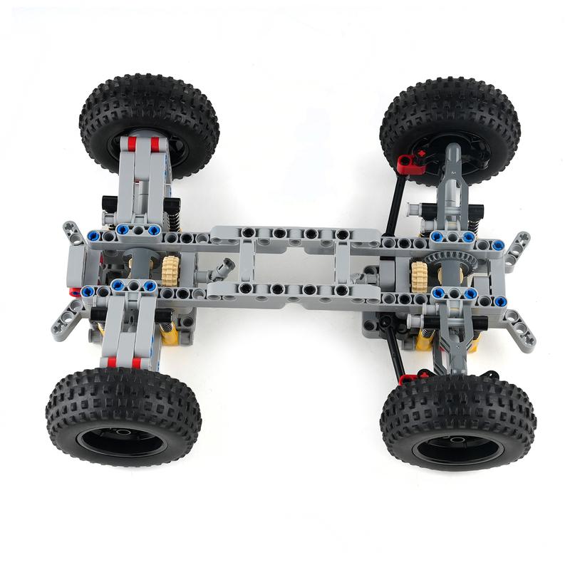 MOC 4WD Независимая Подвеска Дифференциал Шасси Рулевая Ось Строительные Блоки Четырехколесный Привод Техническая Машина Запчасти Игрушки Подарок для Детей