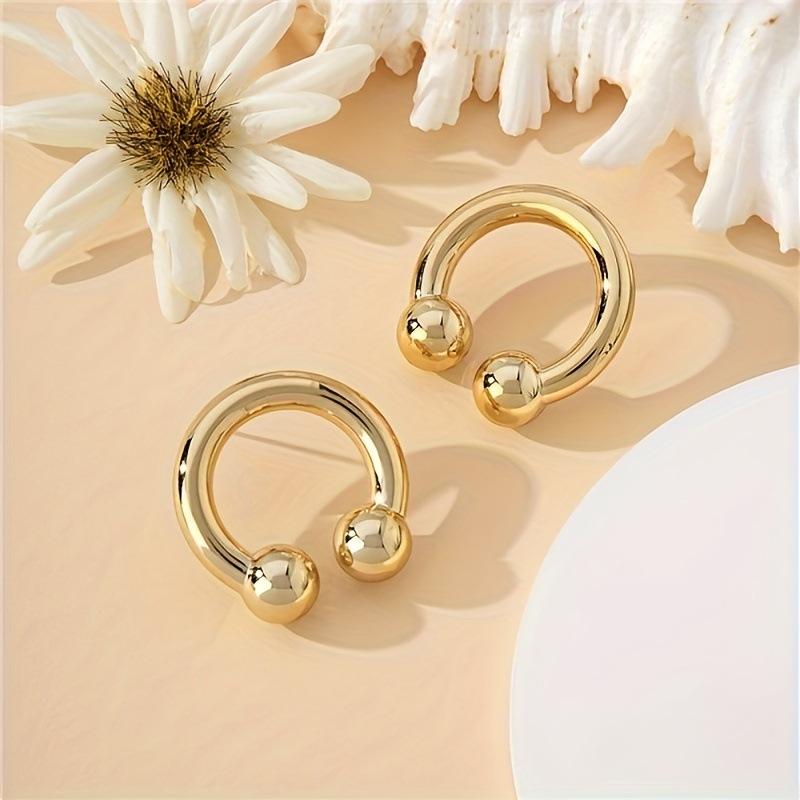 Стильные и простые, разноцветные подковообразные кольца, персонализированные нишевые женские серьги-гвоздики, простой и высококачественный дизайн, серьги цвета конфет.