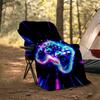 Game Controller Theme Printed Blanket - Perfect for Couch, Bed, Travel & Outdoor Use | Machine Washable, Cozy & Durable.