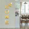 1 комплект акриловая 3D самоклеящаяся наклейка на стену с семейным слоганом, сделай сам, зеркальный домашний декор HOME, съемный английский алфавит