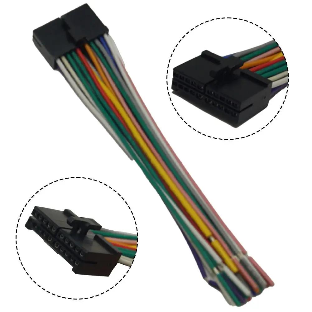Автомобильный радиоприемник, жгут проводов, 20-контактный аудиоадаптер, кабель радиоразъема, Т-образный разъем, шнур питания, модифицированные детали, автомобильные аксессуары
