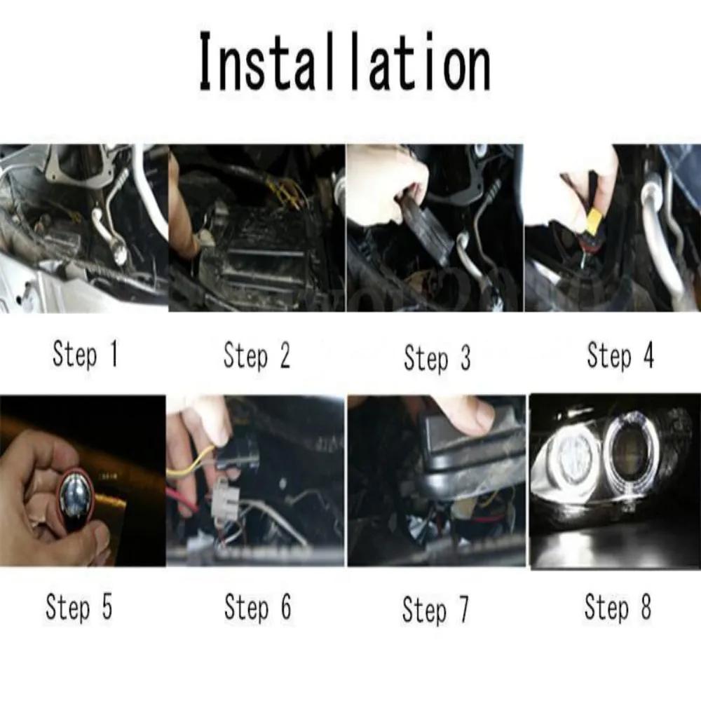 2 шт. RGB светодиодные фары Angel Eyes Halo Ring Marker Side Light безошибочная лампа для BMW E39 E53 E60 E61 E63 E64 E65 E66 OBD2 CAR