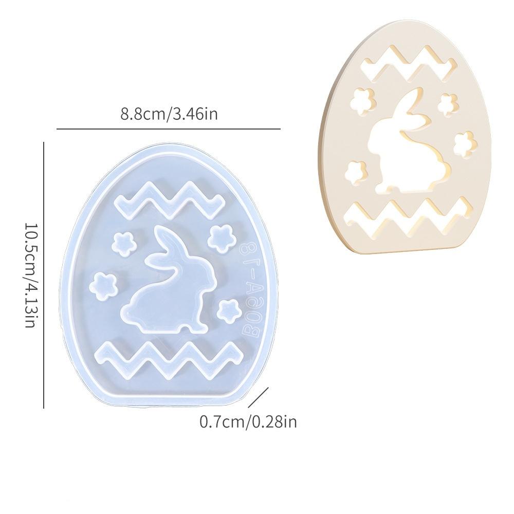 Полый пасхальный кролик, лампа, силуэт, силиконовая форма, сделай сам, гипсовая подставка для свечи, подключаемое декоративное украшение, форма для смолы, поделки