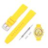 Jumpsunfun 20мм Ремешок для часов для Omega X Swatch Speedmaster Желтый силиконовый ремешок для Omega и Swatch Speedmaster MoonSwatch MoonSwatch,