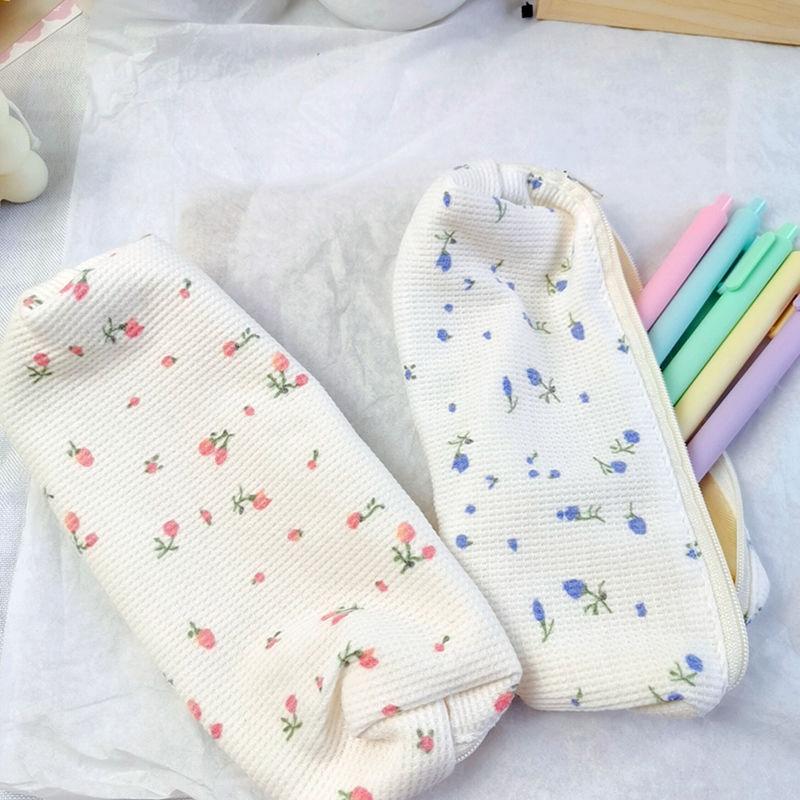 Pencil Bag Small Flowers Pencil Cases Pen Bag Storage Bags School Stationery