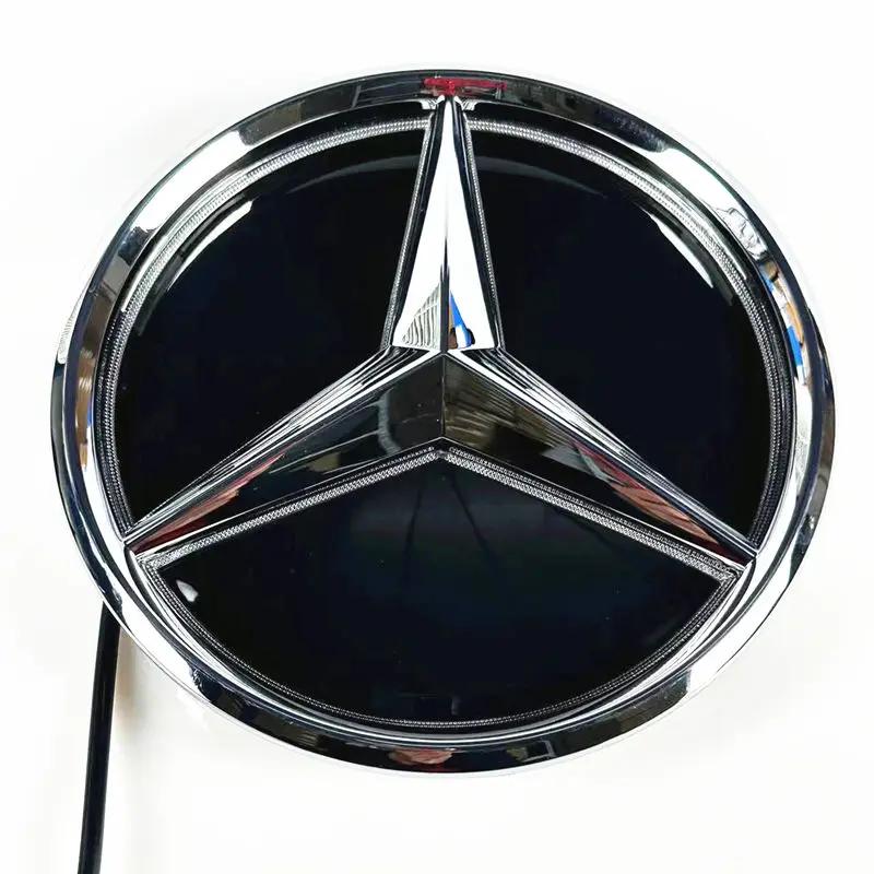 Для Mercedes benz W204 W205 W213 W177 W176 W218 W253 GLE GLC GLS W206 VITO W447Светящийся значок решетки 3D выпуклая звезда Передняя эмблема