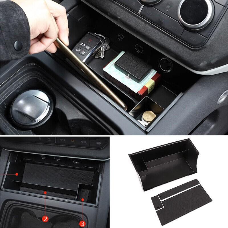 For Land Rover Defender 2020-2024 SUV Black Console Storage Box Hook Frame Trim