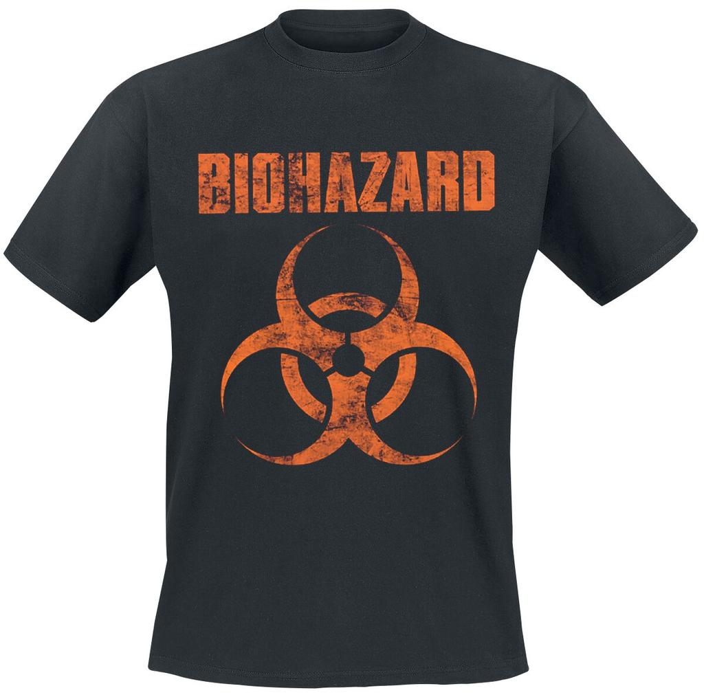 Футболка с логотипом Biohazard 100% Хлопок Графическая футболка Мужская Женская Летняя Уличная Одежда Топ