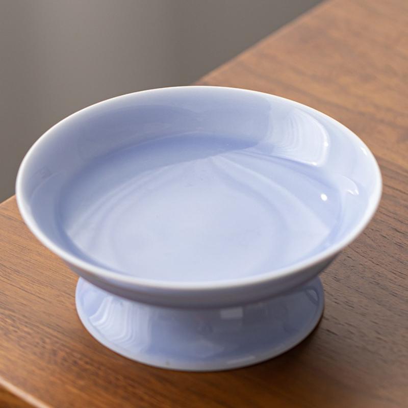 Китайские керамические фруктовые тарелки Ретро Тарелка для десертов и закусок на высокой ножке Подносы для дим-самов Фарфоровая посуда Кухонные принадлежности Чайная посуда