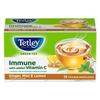 Чай зеленый Tetley Immune 25 чайных пакетиков, витамин С с имбирем, мятой и лимоном, травяной антиоксидантный купаж без кофеина для гидратации и ежедневного хорошего самочувствия