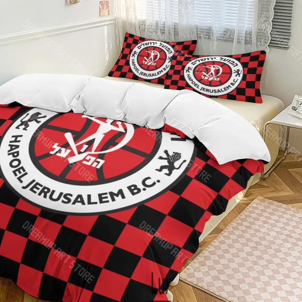3D Печать Постельное белье Hapoel Jerusalem Баскетбол Комплект Пододеяльник Наволочка Кровать Мальчики Девочки Взрослый Дом Twin Queen King Full Size