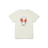 Letter Strawberry Print American Vintage Pattern Round Neck Pullover Short Sleeve T-Shirt Women Tops Off-White VN00091RFS8