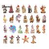 Animal Lover Christmas Tree Trimmings Hanging Ornaments with Lanyard, Cute Double Sided Pendant 2026 Holiday Decorations for Santa Hat, 2D Flat