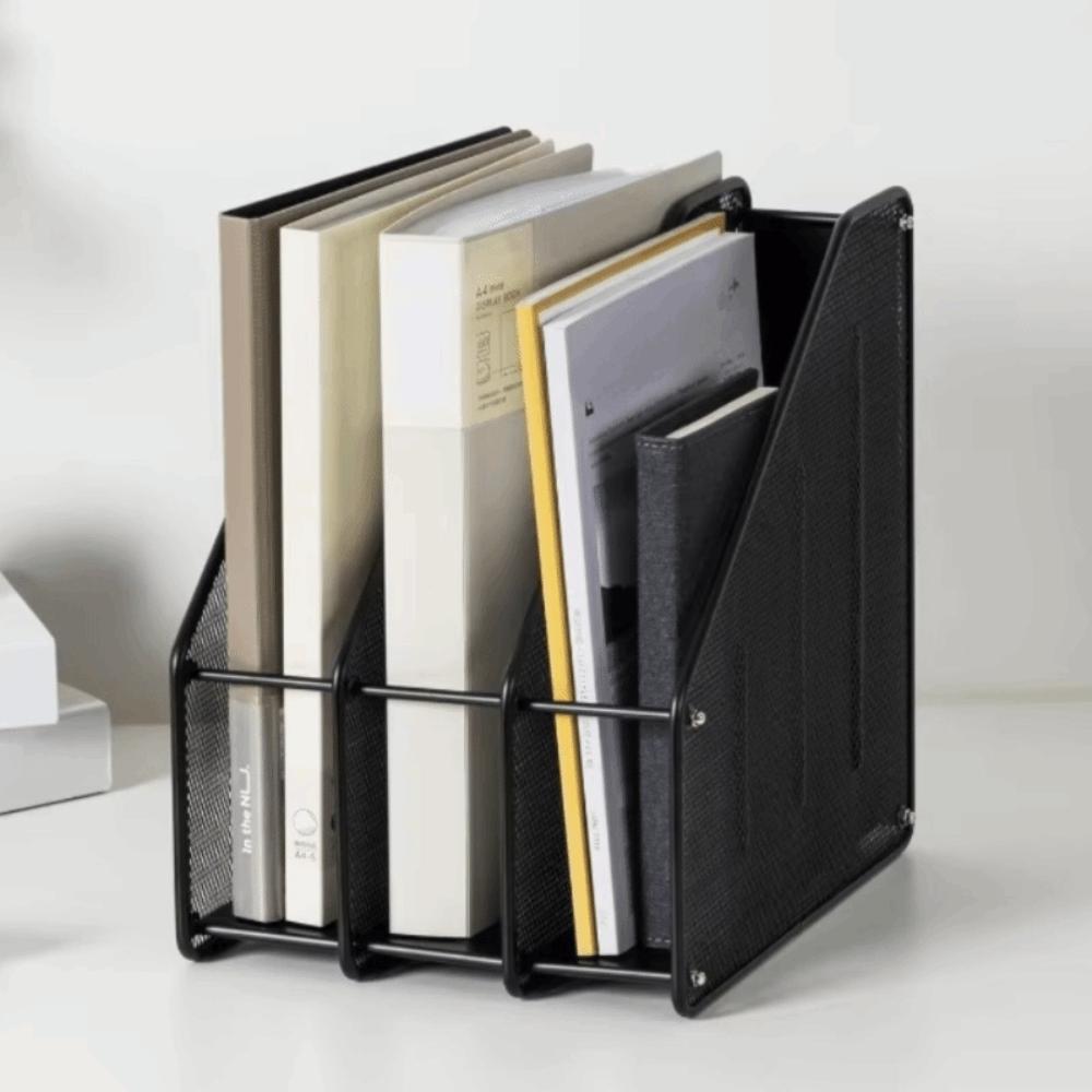 Data Rack 3 Tier File Frame Wire Mesh Standing Desktop File Folder Metal File Rack Restaurant