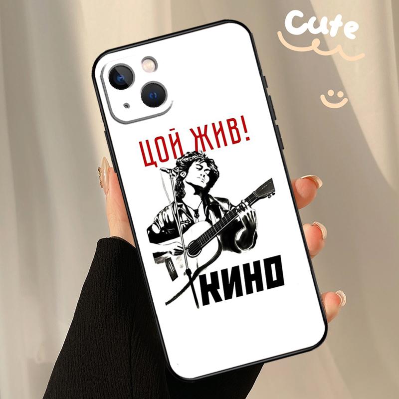 Viktor Tsoi Case For iPhone 13 12 11 14 15 16 Pro Max XR XS X Plus 12 13 Mini Bumper Cover Capa