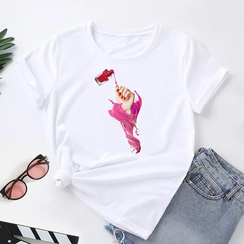 (Азиатский размер) Женская футболка с принтом ресниц, милый тренд, милый топ в стиле 90-х, модная футболка, женская одежда, футболки с короткими рукавами и графикой